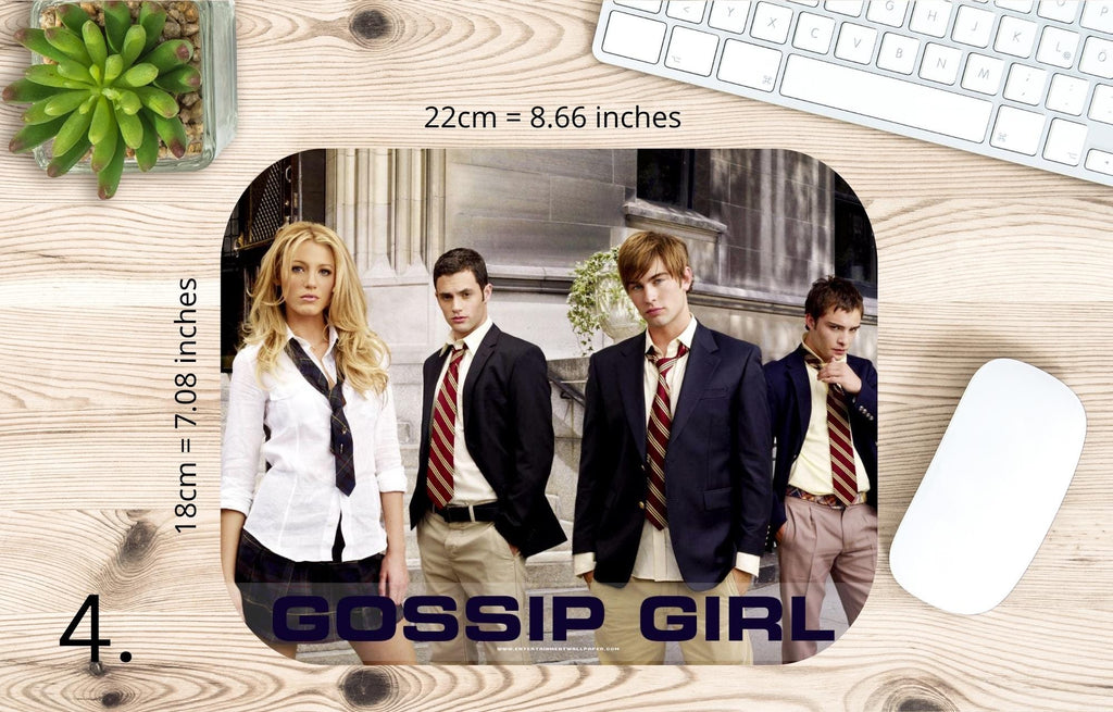 Gossip Girl, Blair Waldorf, Serena van der Woodsen, Dan Humphrey, Nate Archibald, Chuck Bass, Jenny Humphrey | MAUSEPAD, Gaming Mouse Pad