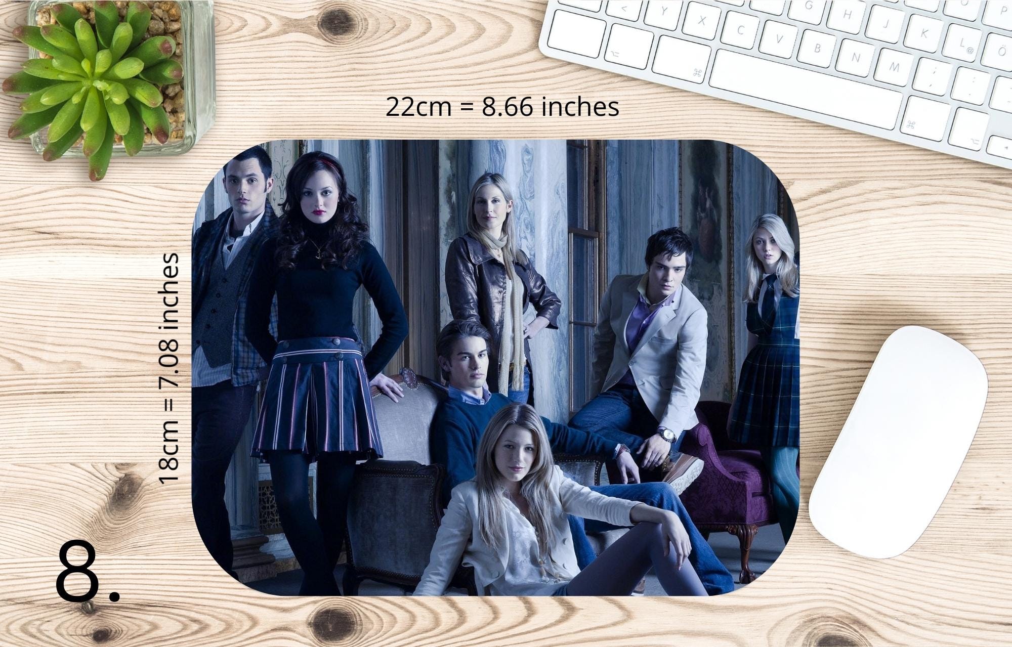 Gossip Girl, Blair Waldorf, Serena van der Woodsen, Dan Humphrey, Nate Archibald, Chuck Bass, Jenny Humphrey | MAUSEPAD, Gaming Mouse Pad