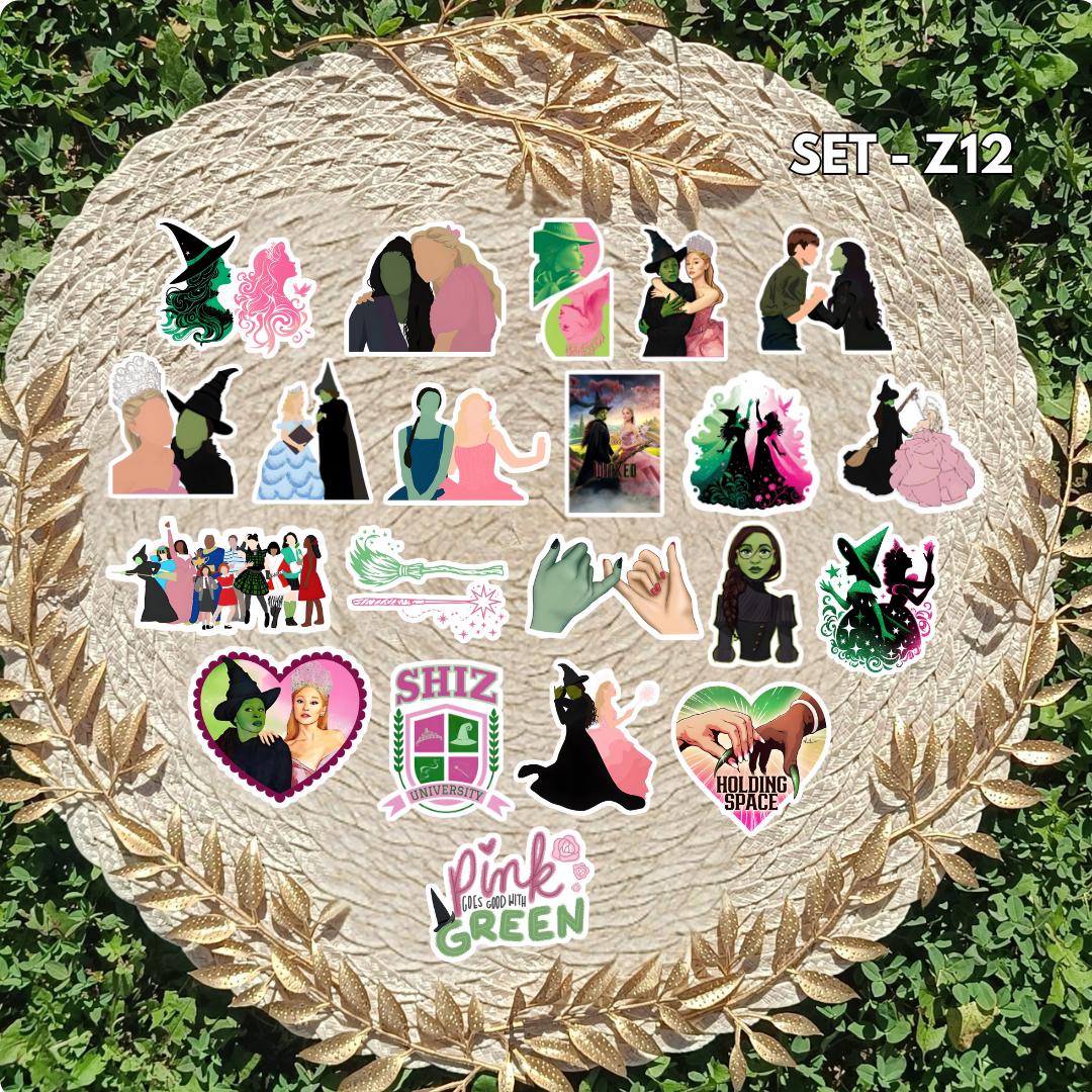 Wicked 2024 Inspired Sticker Pack | Elphaba, Glinda & Defying Gravity Fan Art Vinyl Stickers