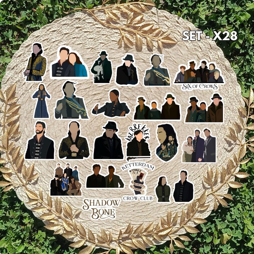 Shadow and Bone Inspired Sticker Pack | Alina, Mal, Kaz & Inej Fan Art Vinyl Stickers