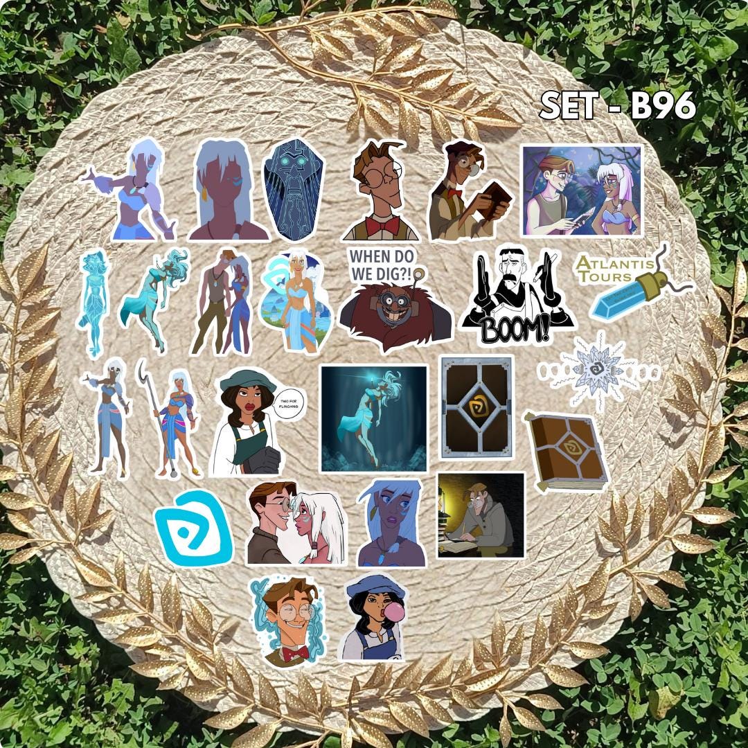 Atlantis Inspired Sticker Pack | Milo, Kida & Team Fan Art Vinyl Stickers