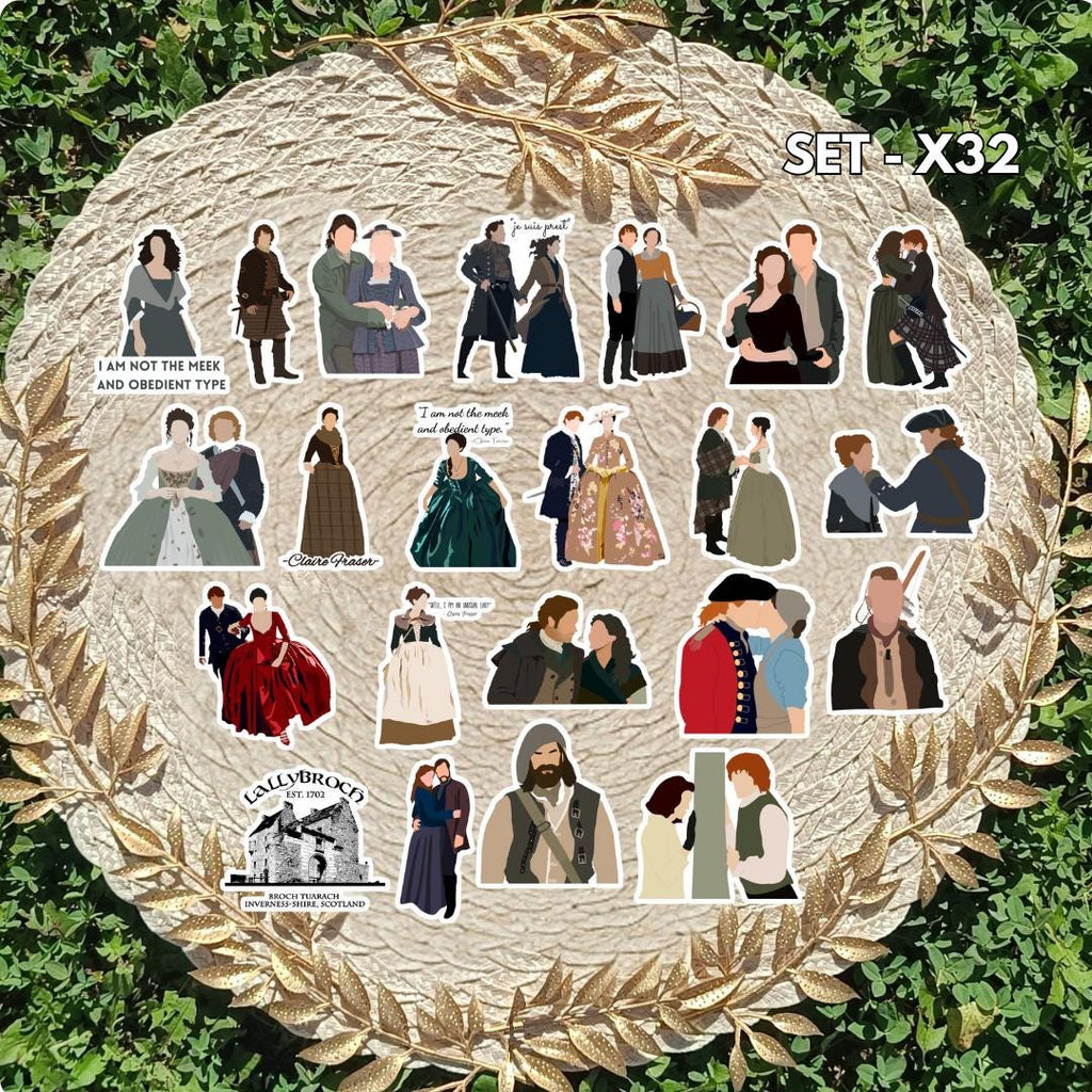 Outlander Inspired Sticker Pack | Claire, Jamie & Brianna Fan Art Vinyl Stickers