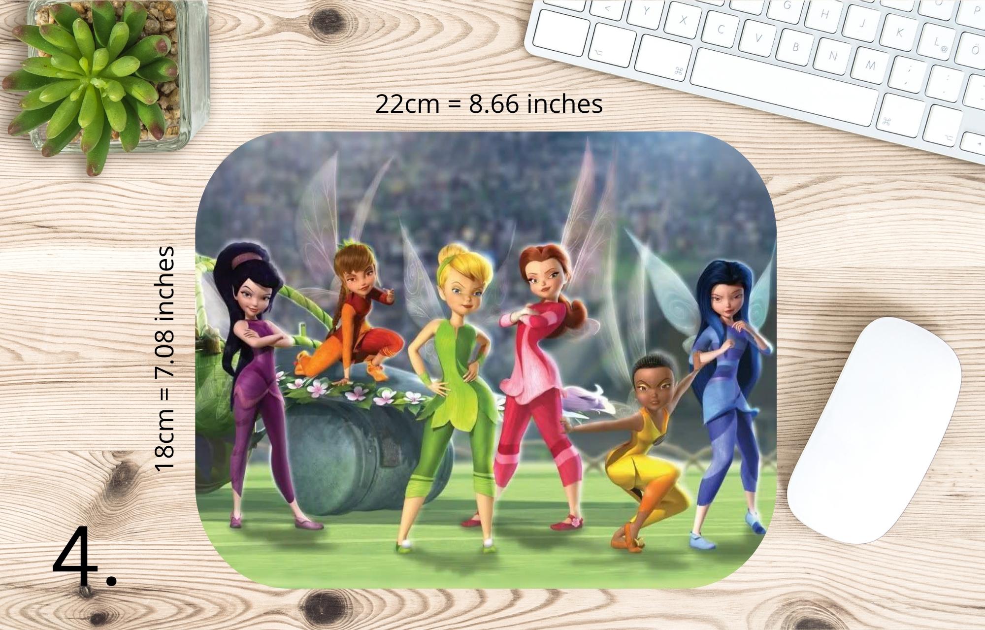 Tinker Bell, Silvermist, Periwinkle, Vidia, Queen Clarion, Lord Milori, Rosetta, Fawn, Bobble, Disney | MAUSEPAD, Gaming Mouse