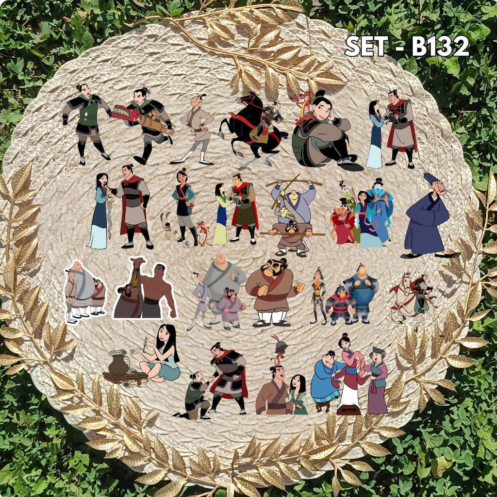 Mulan-Inspired Sticker Pack | Mushu, Li Shang & Disney-Inspired Vinyl Stickers | Aesthetic Handmade Sticker Set