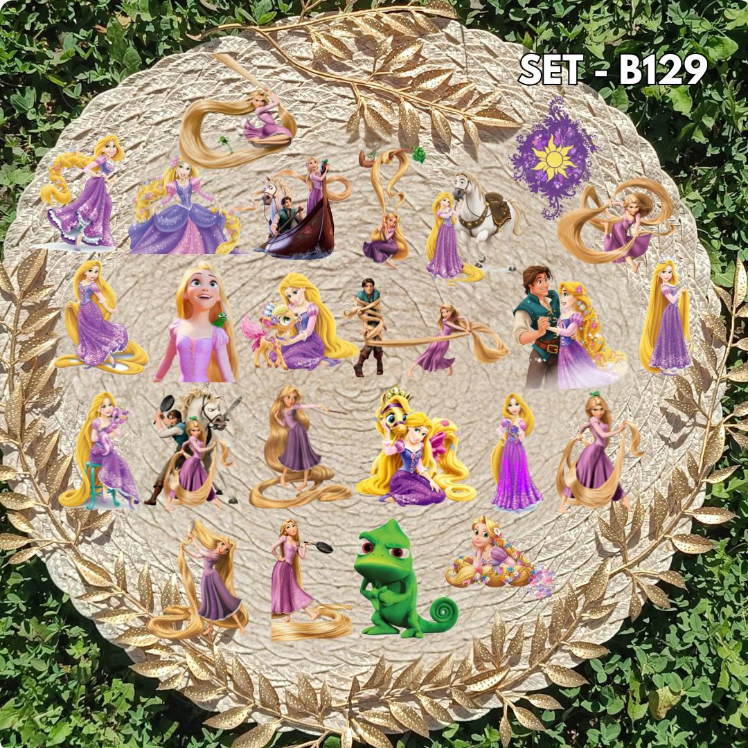 Tangled Sticker Set – Rapunzel, Flynn Rider, Pascal