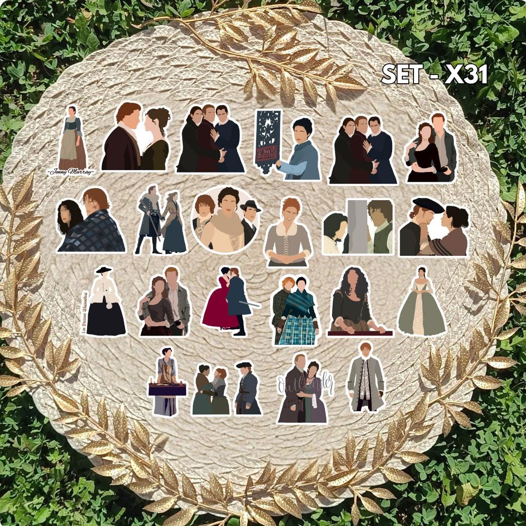 Outlander Sticker Set / Outlander – Claire and Jamie Fraser
