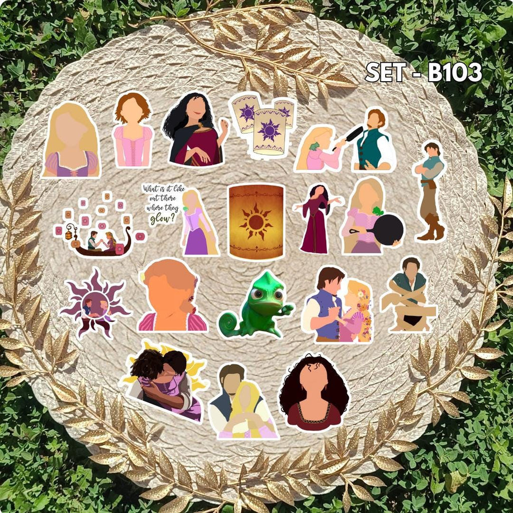 Tangled Inspired Sticker Pack | Rapunzel, Flynn & Pascal Fan Art Vinyl Stickers