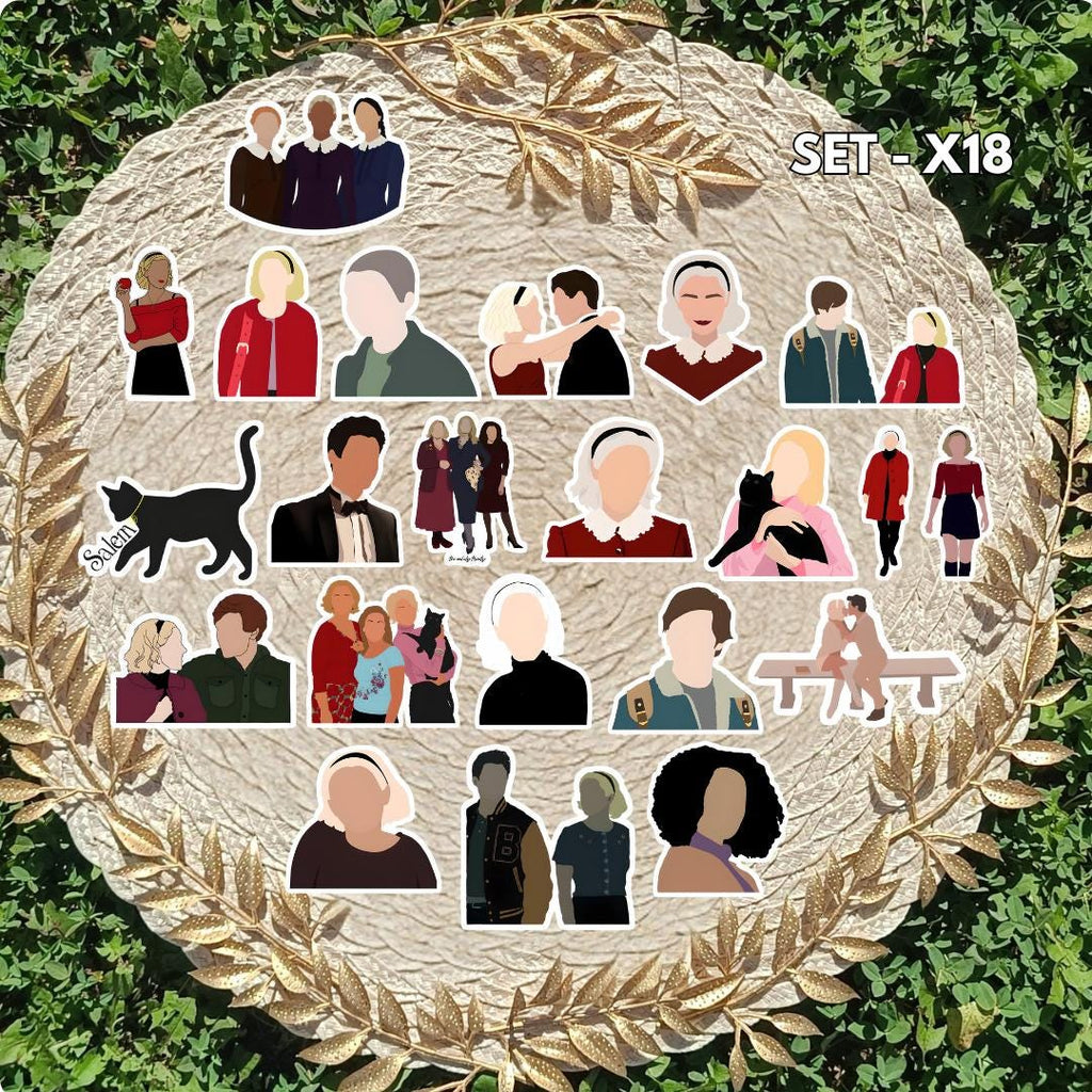 Chilling Adventures of Sabrina Inspired Sticker Pack | Sabrina & Spellman Family Fan Art Vinyl Stickers