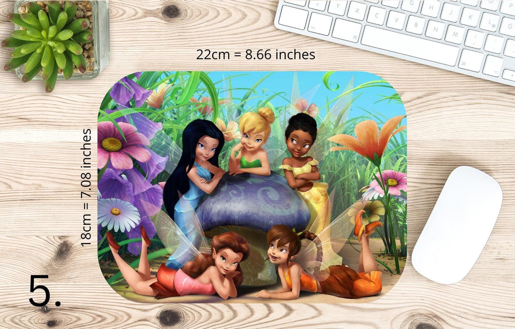 Tinker Bell, Silvermist, Periwinkle, Vidia, Queen Clarion, Lord Milori, Rosetta, Fawn, Bobble, Disney | MAUSEPAD, Gaming Mouse