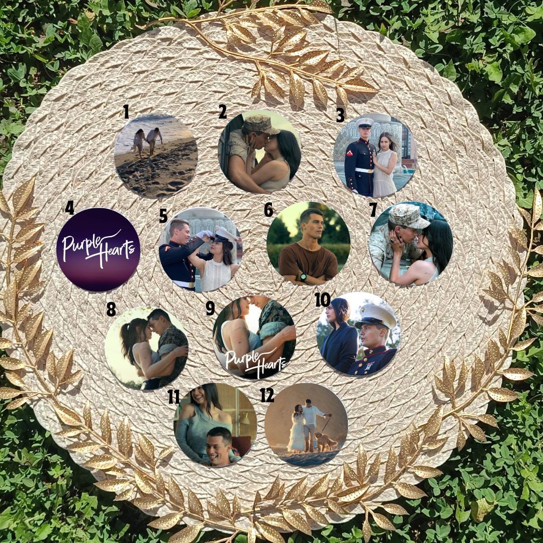 Purple Hearts Movie, Netflix, Cassie and Luke | PINS, KEYCHAIN, MAGNET