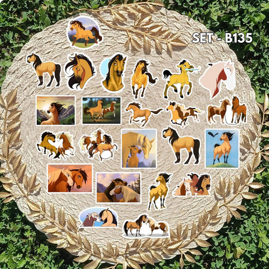 Mustang / Spirit: Stallion of the Cimarron Sticker Set – Spirit and Rain