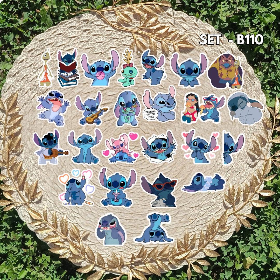 Lilo & Stitch Inspired Sticker Pack | Lilo, Stitch, Angel, Ohana Fan Art Vinyl Stickers