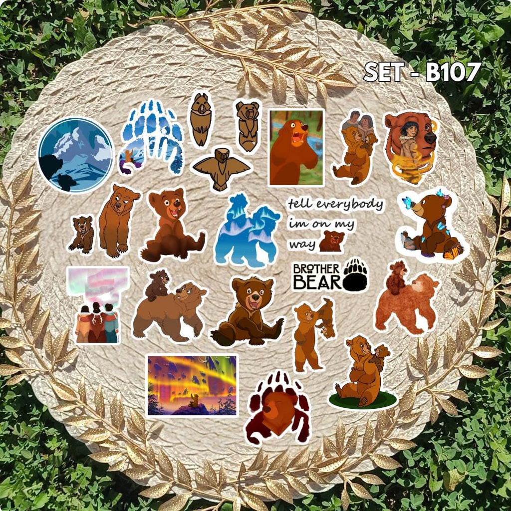 Brother Bear Inspired Sticker Pack | Koda, Kenai & Denahi Fan Art Vinyl Stickers