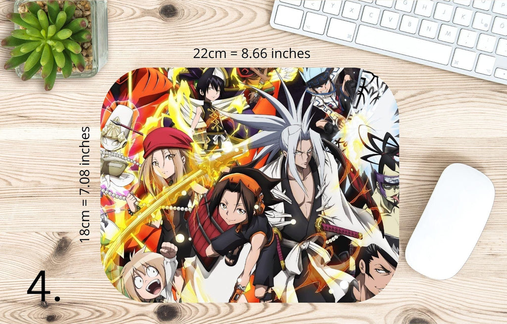 Shaman King, Asakura Yoh, Asakura Anna, Usui Horokeu, Tao Ren, Tao Jeanne, Amidamaru, Manta Oyamada, Ryunosuke |  MAUSEPAD, Gaming Mouse Pad