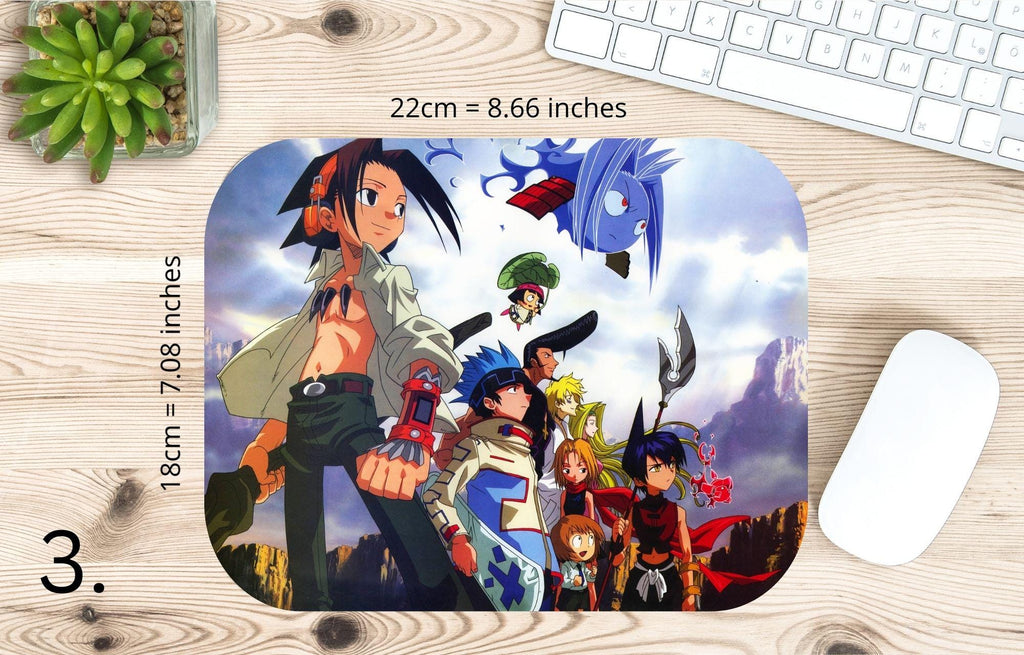 Shaman King, Asakura Yoh, Asakura Anna, Usui Horokeu, Tao Ren, Tao Jeanne, Amidamaru, Manta Oyamada, Ryunosuke |  MAUSEPAD, Gaming Mouse Pad