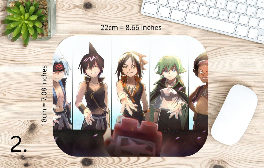Shaman King, Asakura Yoh, Asakura Anna, Usui Horokeu, Tao Ren, Tao Jeanne, Amidamaru, Manta Oyamada, Ryunosuke |  MAUSEPAD, Gaming Mouse Pad