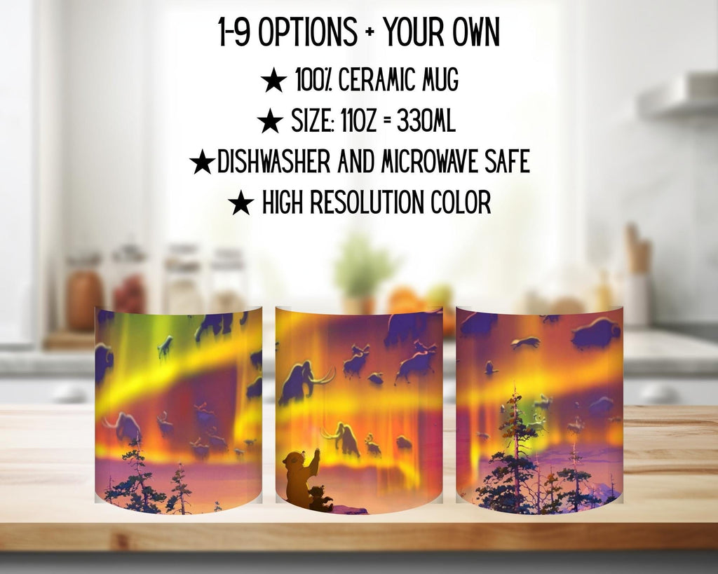 Brother Bear, Disney Pack, Koda, Kenai, Denahi, Sitka | 100% CERAMIC MUG, 11Oz = 330ml