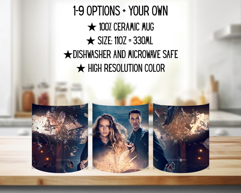 A Discovery of Witches, Diana Bishop, Matthew Clairmont, Benjamin Fuchs, Marcus Whitmore, Jack Blackfriars | 100% CERAMIC MUG, 11Oz = 330ml