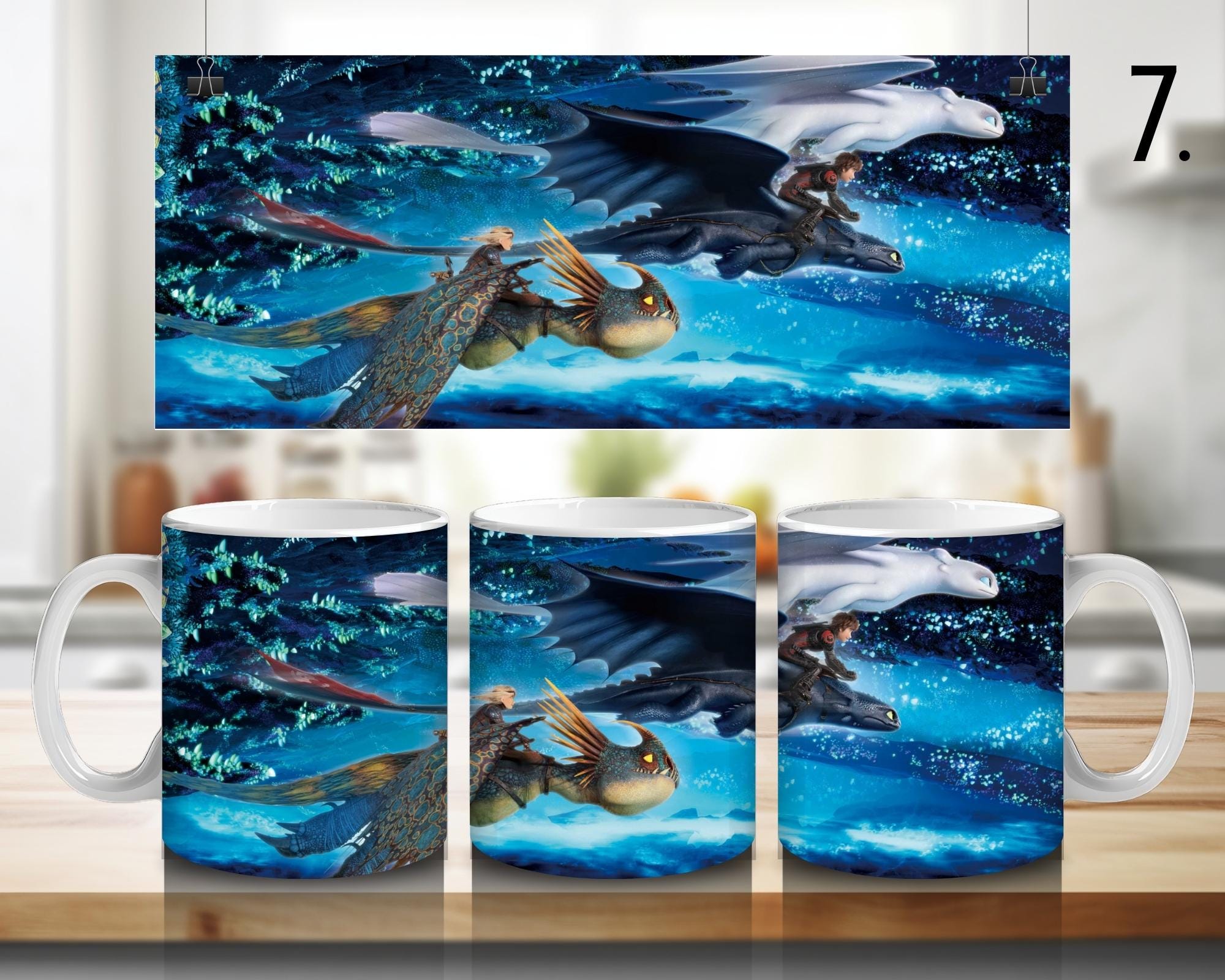 How to Train Your Dragon, Toothless, Hiccup, Astrid, Fishlegs, Ruffnus, Tuffnut, Snotlout, Stoick, Stormfly | 100% CERAMIC MUG, 11Oz = 330ml