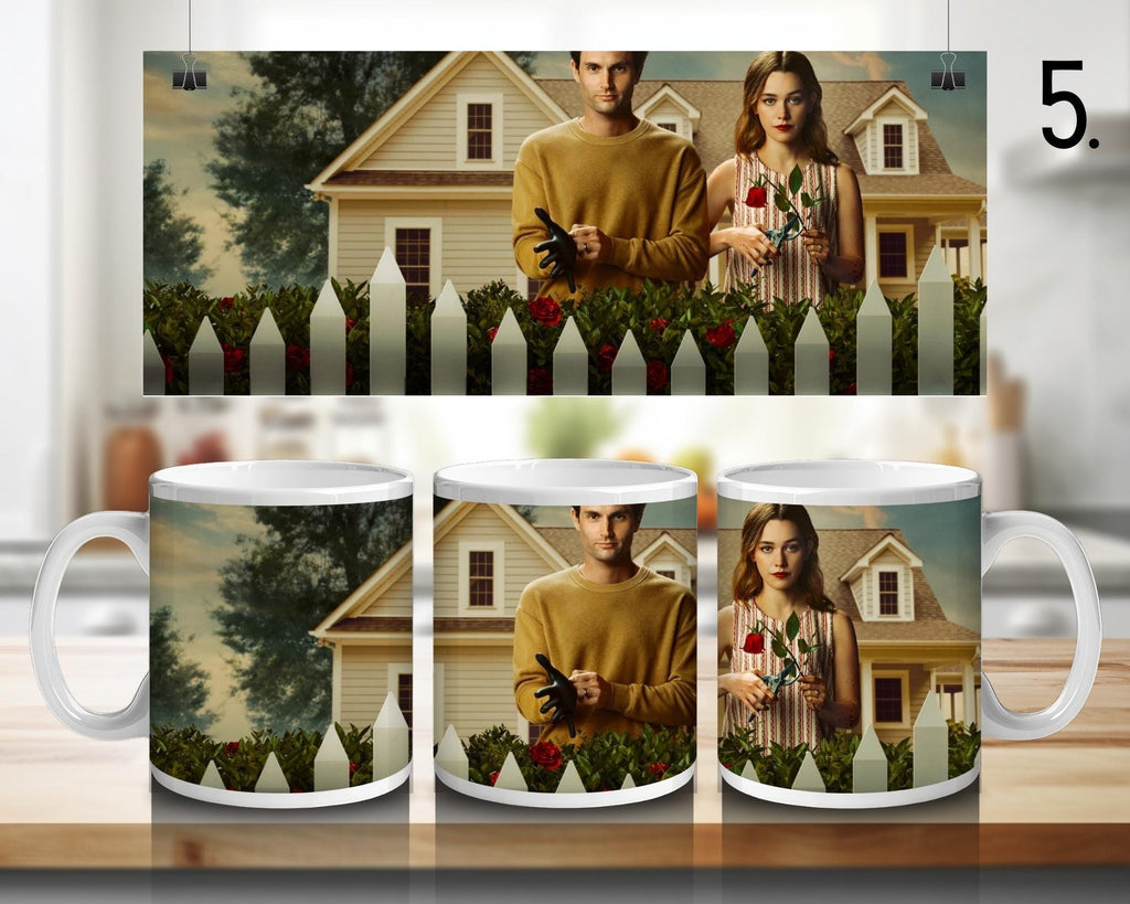 YOU, Netflix, Joe Goldberg, Guinevere Beck, Peach Salinger, Love Quinn, Marienne Bellamy, Kate Galvin | 100% CERAMIC MUG, 11Oz = 330ml