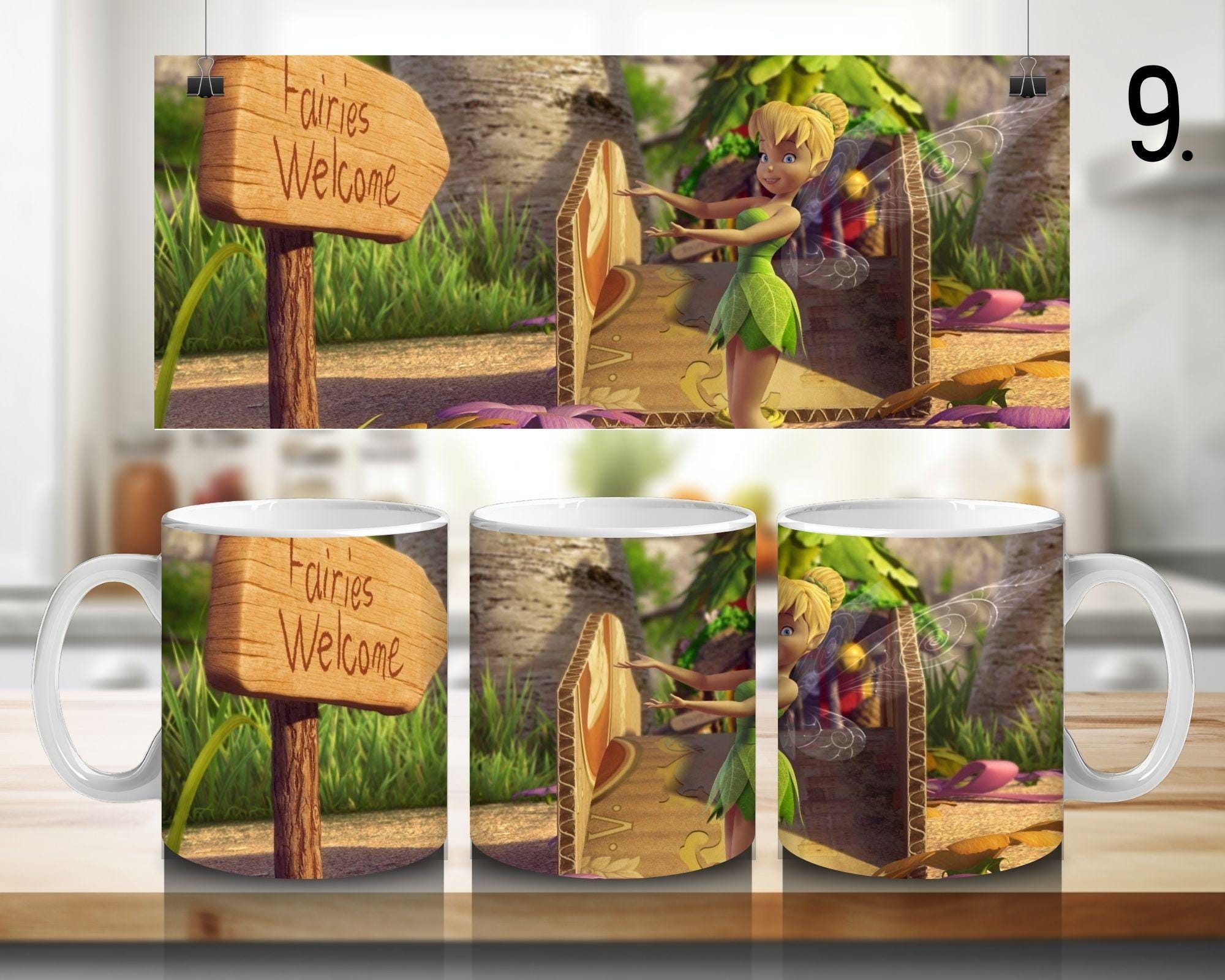 Tinker Bell, Silvermist, Periwinkle, Vidia, Queen Clarion, Lord Milori, Rosetta, Fawn, Bobble, Disney | 100% CERAMIC MUG, 11Oz = 330ml