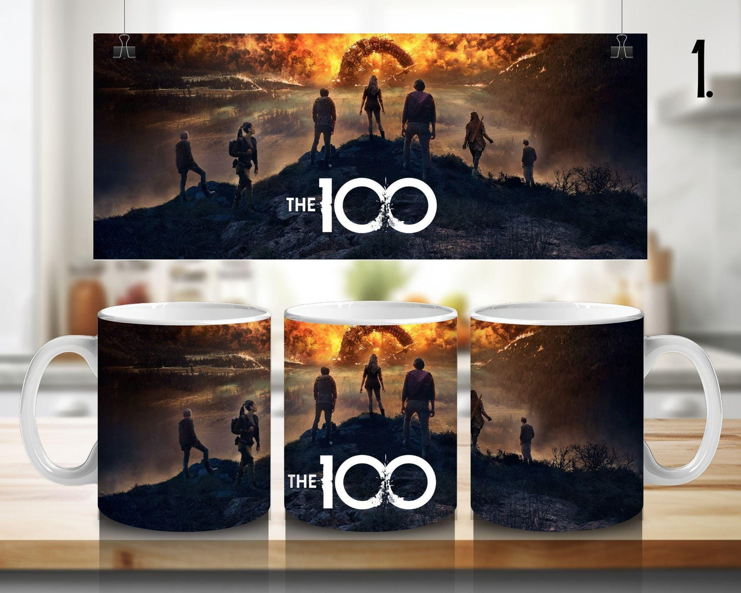 Ceramic mug The 100 / The 100 – Clarke Griffin, Bellamy Blake, Lexa