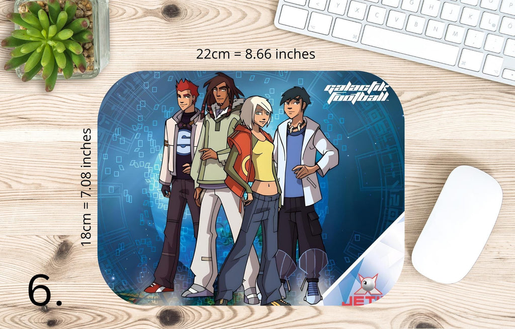 Galactik Football, D' Jok, Aarch, Ahito, Micro-Ice, Rocket, Tia, Thran, Mei, Snow Kids, Paradisian, Akillians | MAUSEPAD, Gaming Mouse Pad