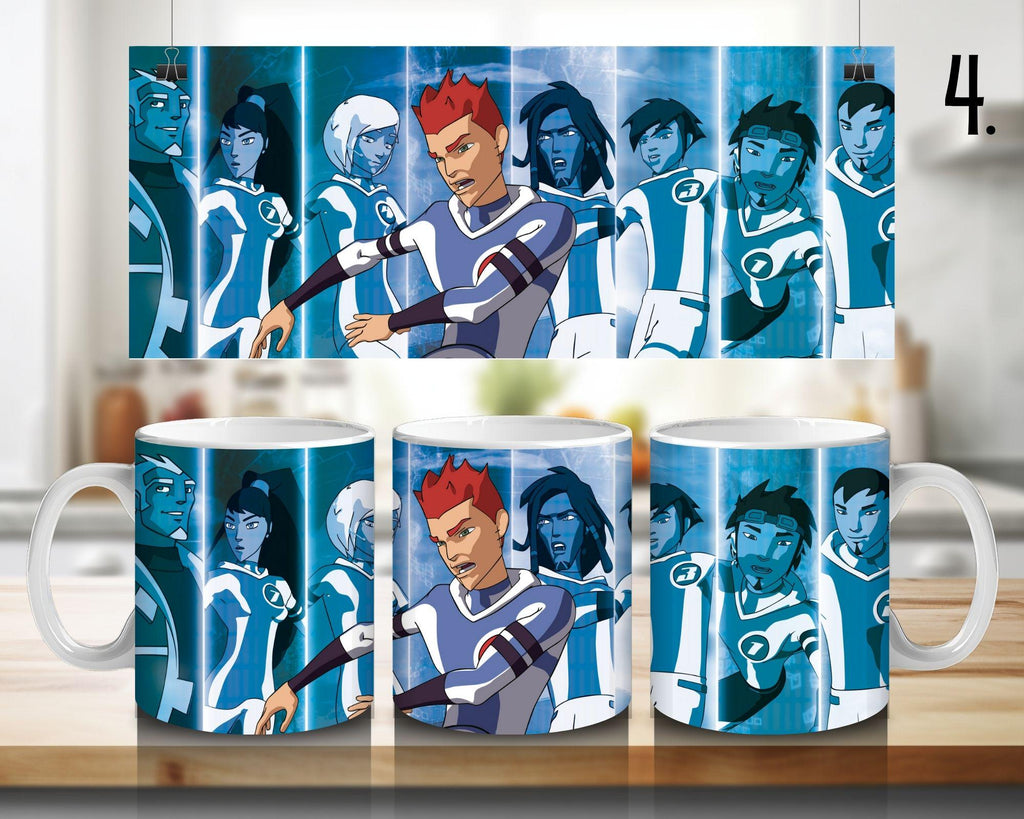 Galactik Football, D'Jok, Aarch, Ahito, Micro-Ice, Rocket, Tia, Thran, Mei, Snow Kids, Paradisian, Akillians  100% CERAMIC MUG, 11Oz = 330ml