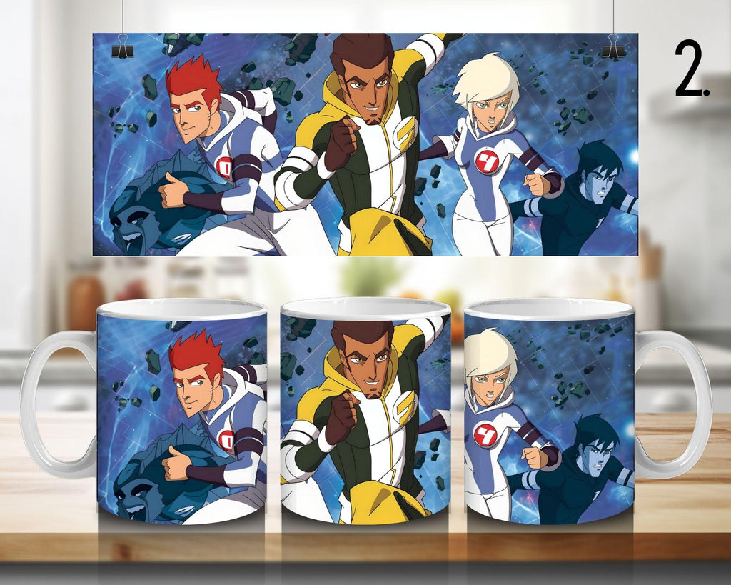 Galactik Football, D'Jok, Aarch, Ahito, Micro-Ice, Rocket, Tia, Thran, Mei, Snow Kids, Paradisian, Akillians  100% CERAMIC MUG, 11Oz = 330ml