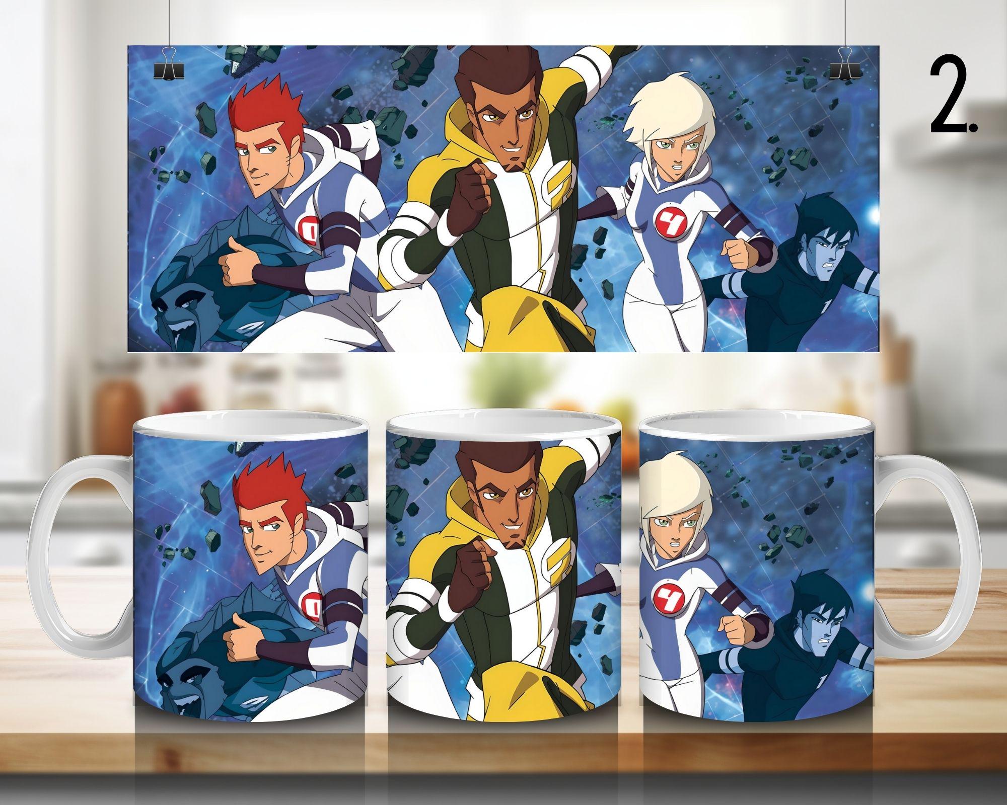 Galactik Football, D'Jok, Aarch, Ahito, Micro-Ice, Rocket, Tia, Thran, Mei, Snow Kids, Paradisian, Akillians  100% CERAMIC MUG, 11Oz = 330ml