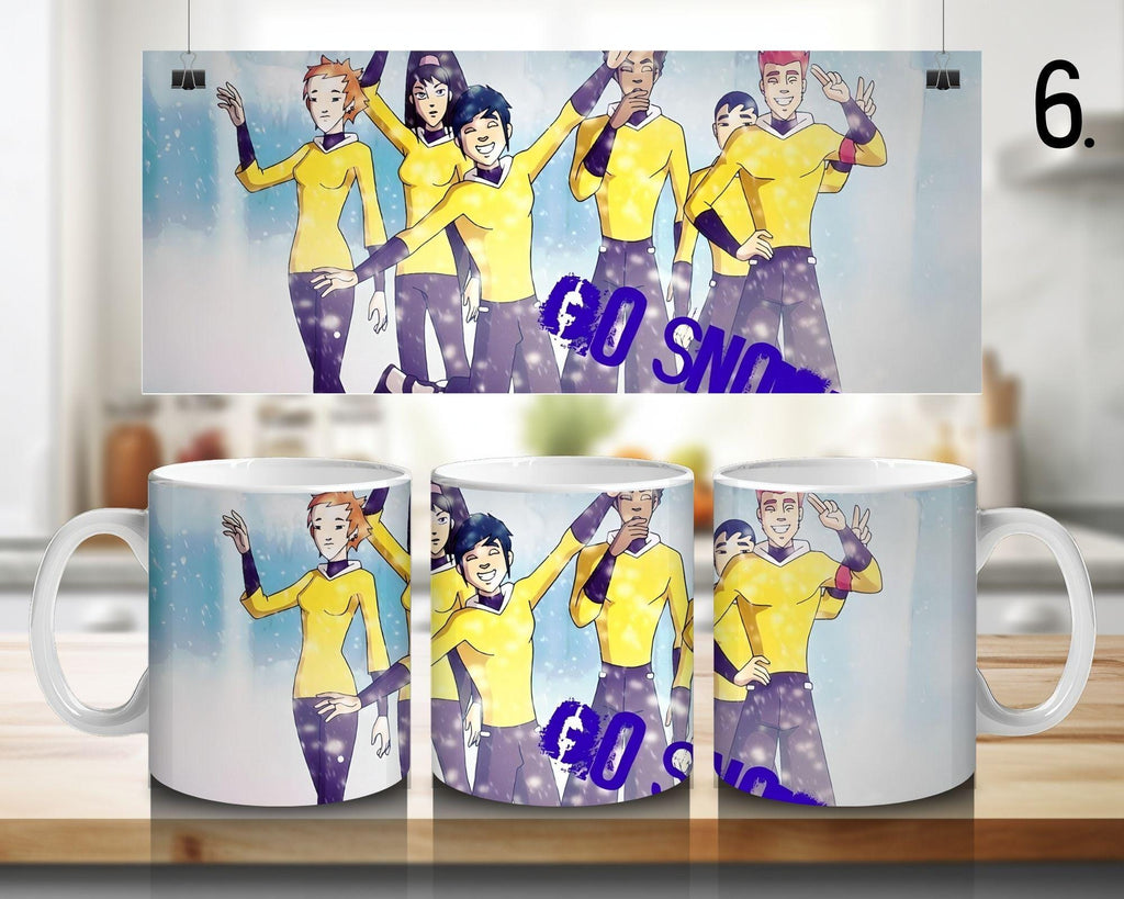 Galactik Football, D'Jok, Aarch, Ahito, Micro-Ice, Rocket, Tia, Thran, Mei, Snow Kids, Paradisian, Akillians  100% CERAMIC MUG, 11Oz = 330ml