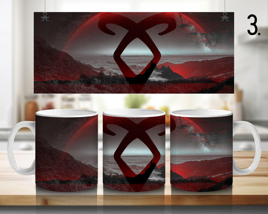 Shadowhunters, Clary Fray, Jace Wayland, Alec Lightwood, Simon Lewis, Magnus Bane, Isabelle Lightwood | 100% CERAMIC MUG, 11Oz = 330ml