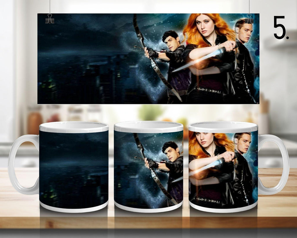 Shadowhunters, Clary Fray, Jace Wayland, Alec Lightwood, Simon Lewis, Magnus Bane, Isabelle Lightwood | 100% CERAMIC MUG, 11Oz = 330ml