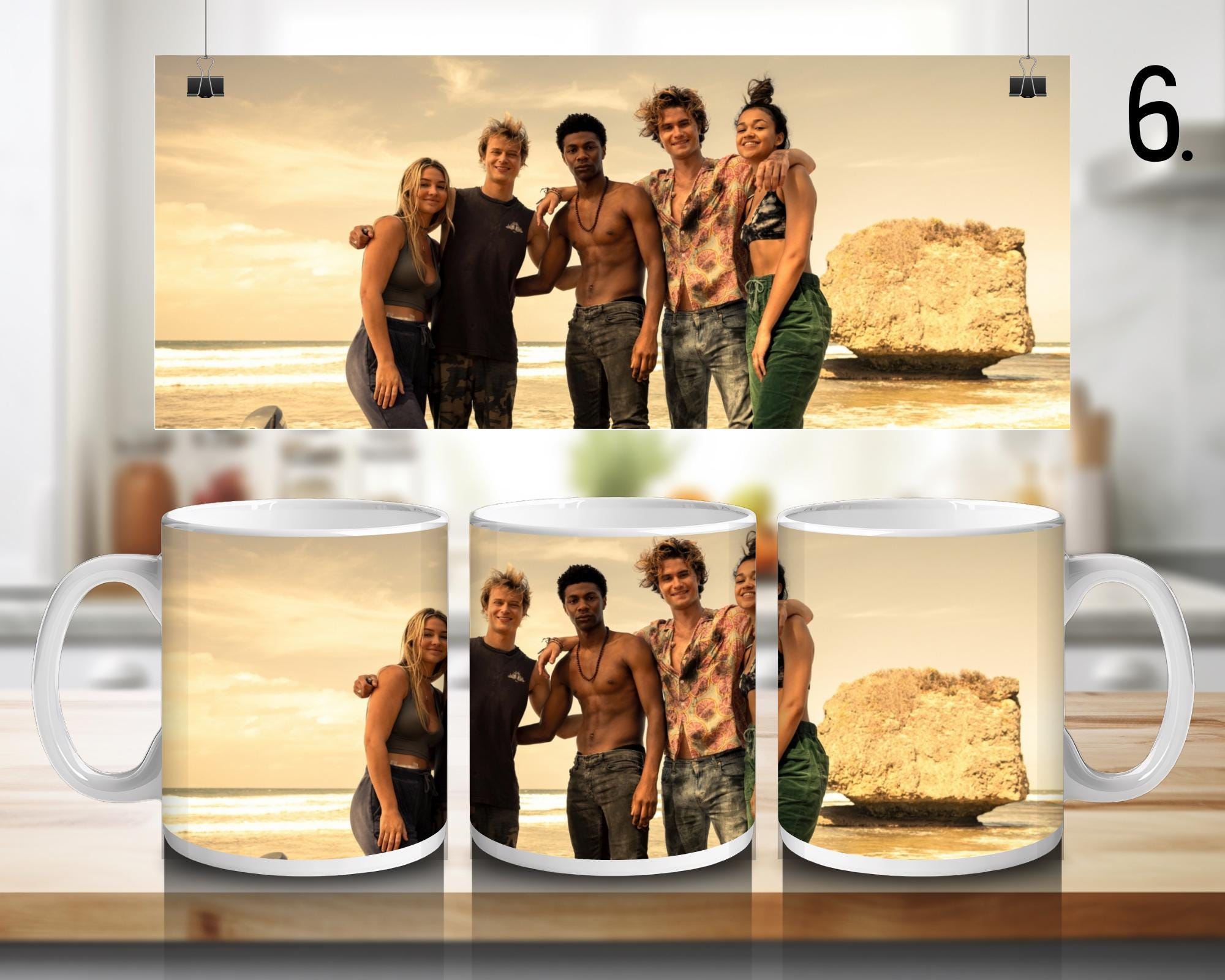 Outer banks, Sarah Cameron,John B, Kiara , JJ, Pope, OBX | 100% CERAMIC Mug, 11Oz = 330ml