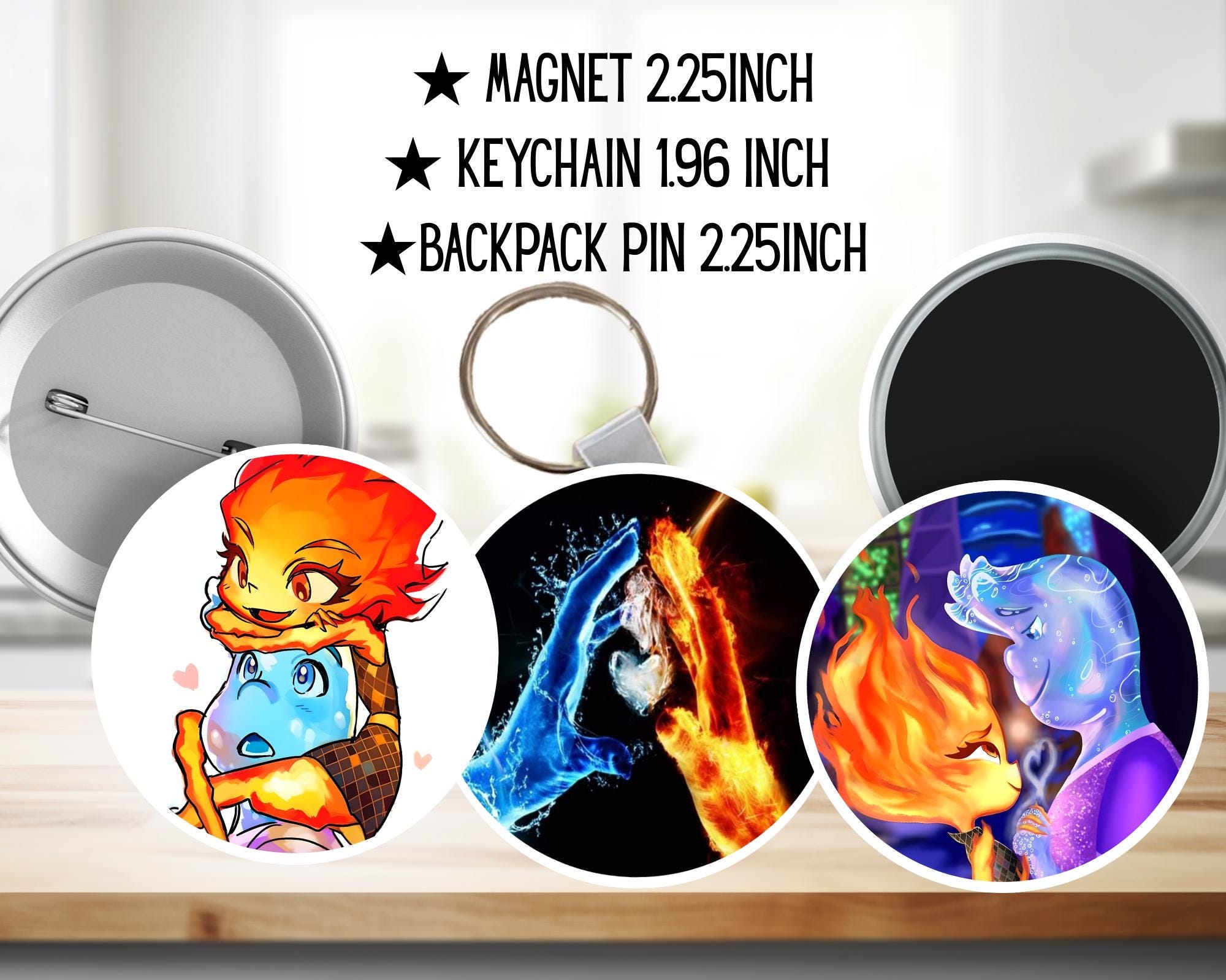 Elemental, Disney Pack, Ember Lumen, Gale, Lake | PINS, KEYCHAIN, MAGNET