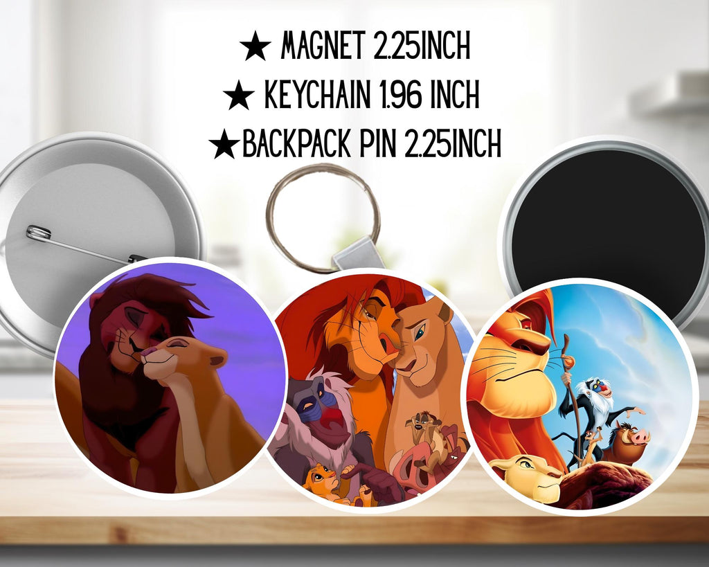 Lion King, Disney Pack, Simba, Nala, Kovu, Timon, Pumpa, Kiara | PINS, KEYCHAIN, MAGNET