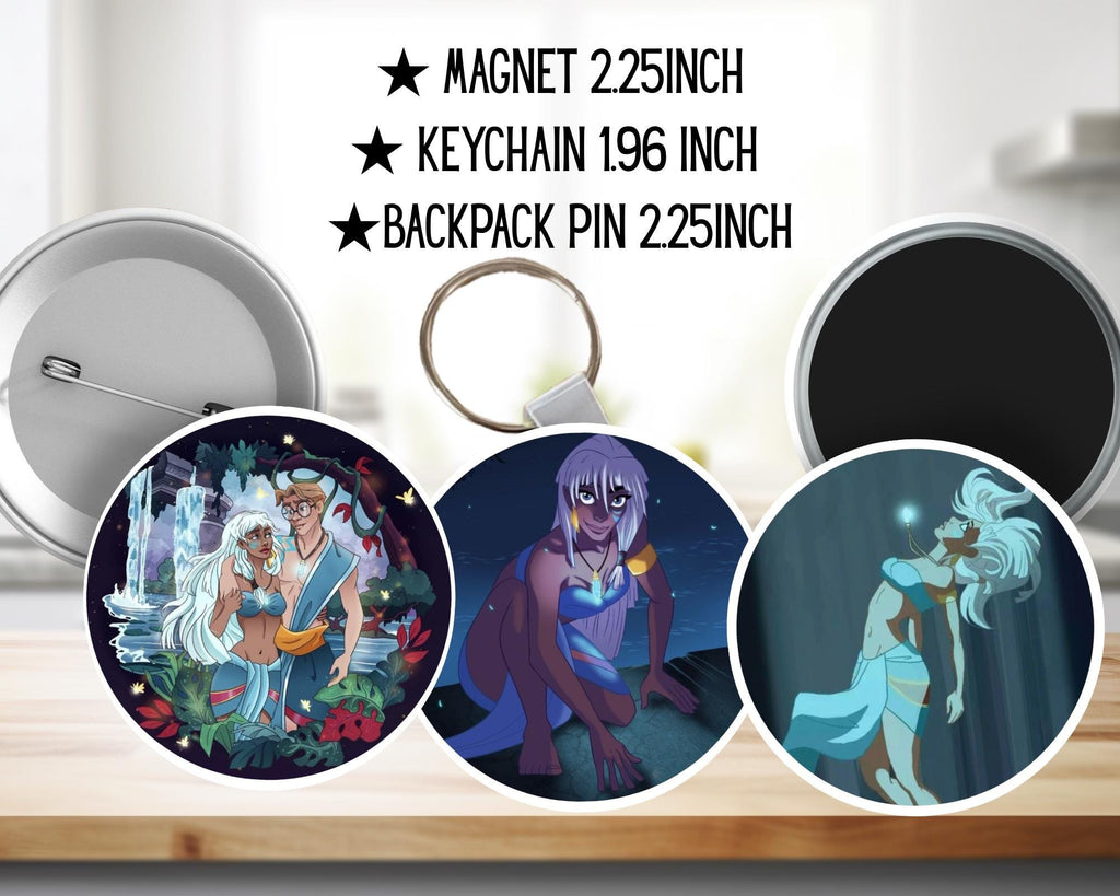 Atlantis: The Lost Empire, Milos Return, Milo, Kida, Kidagakash Nedakh, Audrey Ramirez, Vincenzo, Gaetan, Joshua | PINS, KEYCHAIN, MAGNET