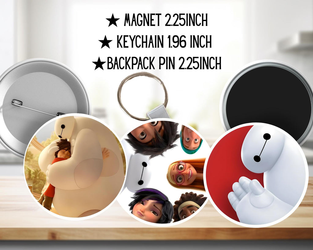 Big Hero 6, Disney Pack, baymax, baymaxbighero, starvstheforcesofevil, honeylemon, hirohamada, bigherosix | PINS, KEYCHAIN, MAGNET