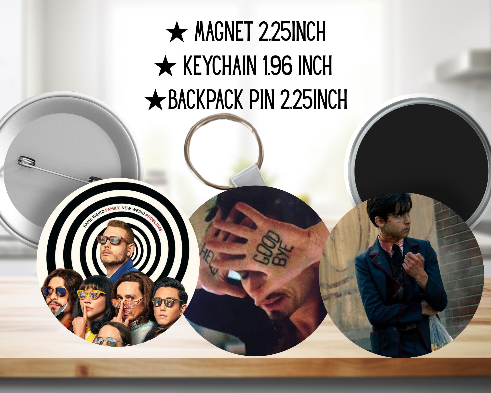 The Umbrella Academy, Academy Superhero, Number Five, Vanya Hargreeves, Luther Hargreeves, Allison, Diego, Klaus | PINS, KEYCHAIN, MAGNET