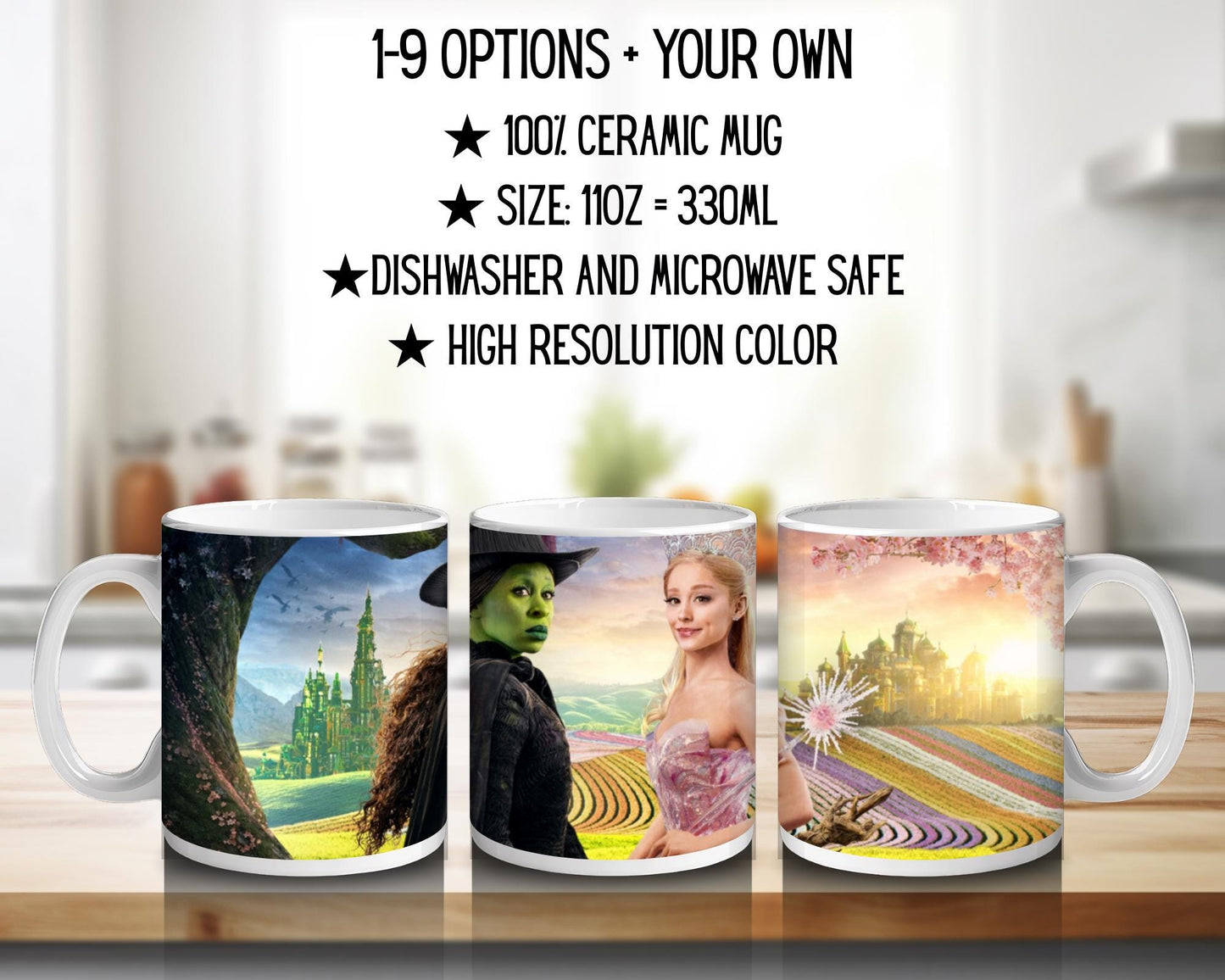 Wicked Ceramic Mug / Wicked - Elphaba and Glinda