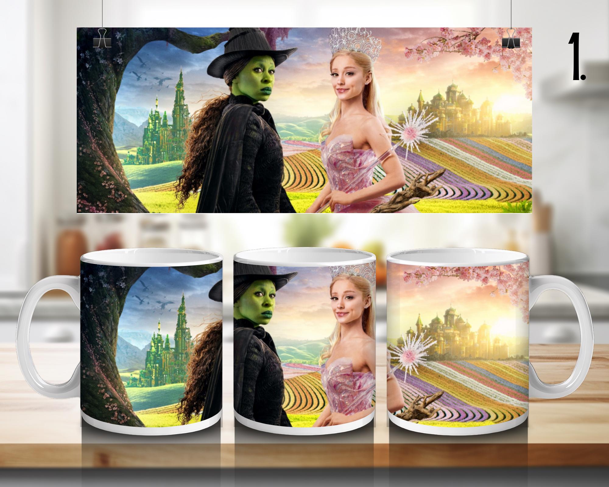 Wicked 2024, Wizard Musical Movie 2024, Wicked, Elphaba, Glinda, Change For Good, Pink And Green, Defying | 100% CERAMIC MUG, 11Oz = 330ml