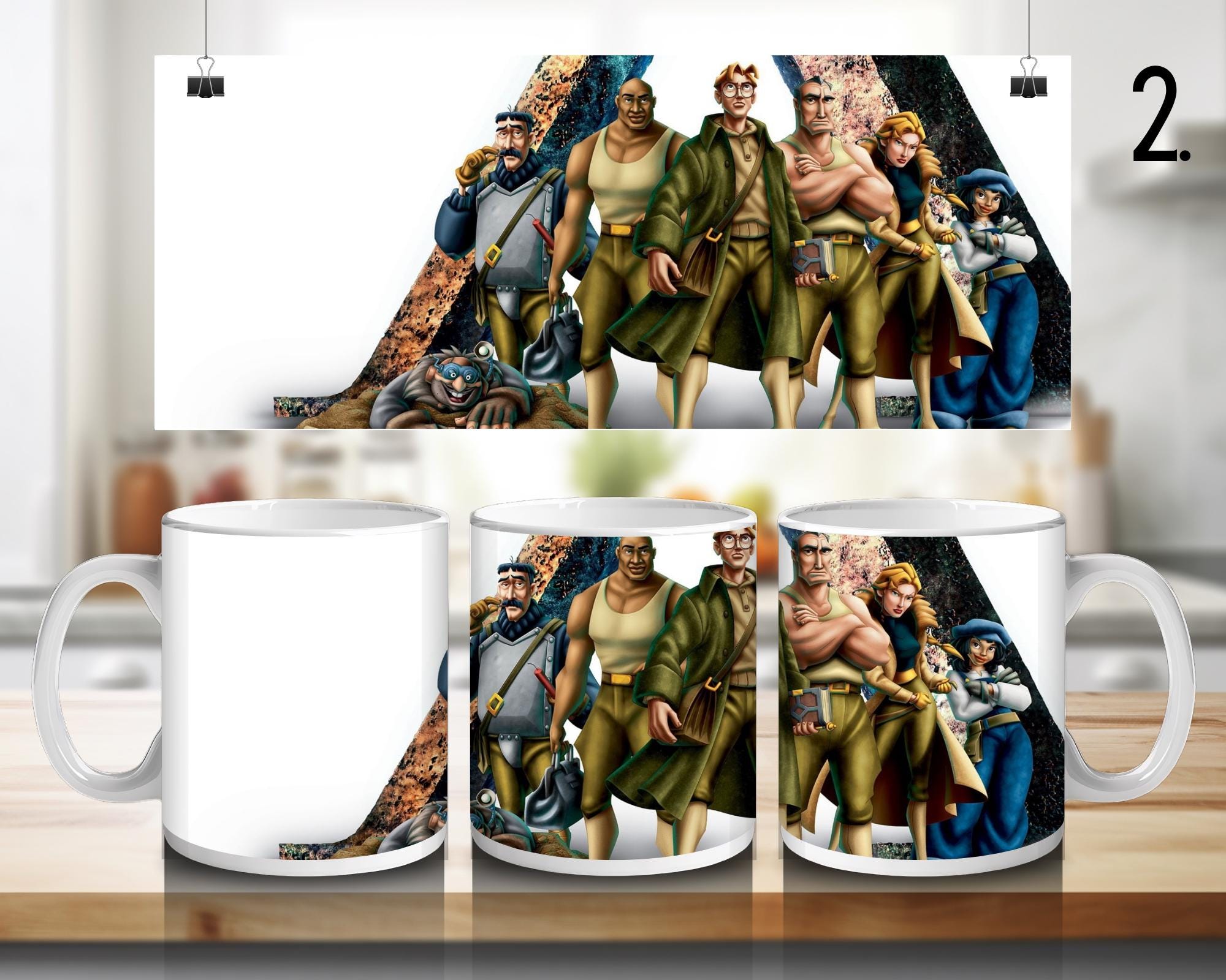 Atlantis: The Lost Empire, Milos Return, Milo, Kida, Kidagakash Nedakh, Audrey Ramirez, Vincenzo, Gaetan | 100% CERAMIC MUG, 11Oz = 330ml
