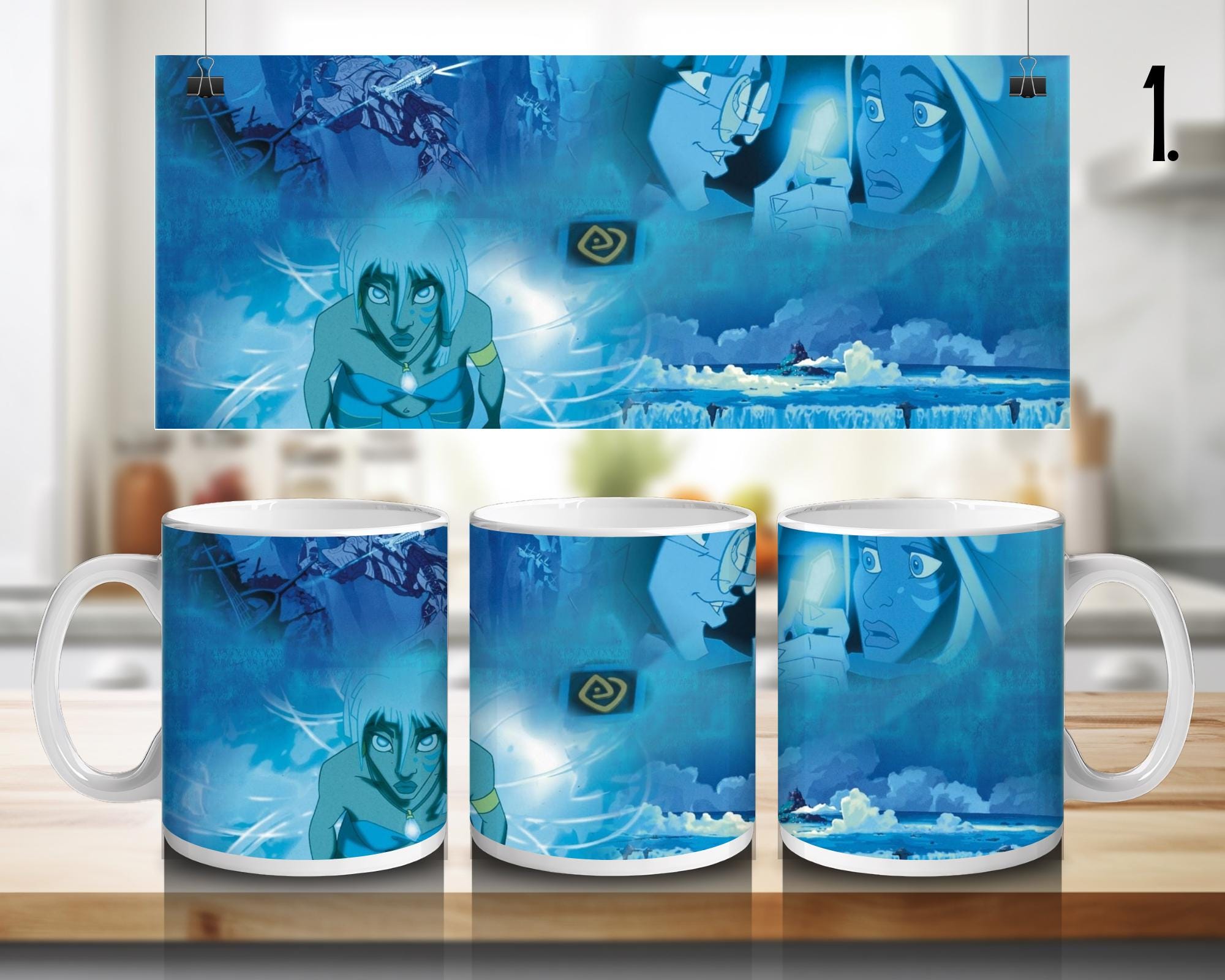 Atlantis: The Lost Empire, Milos Return, Milo, Kida, Kidagakash Nedakh, Audrey Ramirez, Vincenzo, Gaetan | 100% CERAMIC MUG, 11Oz = 330ml