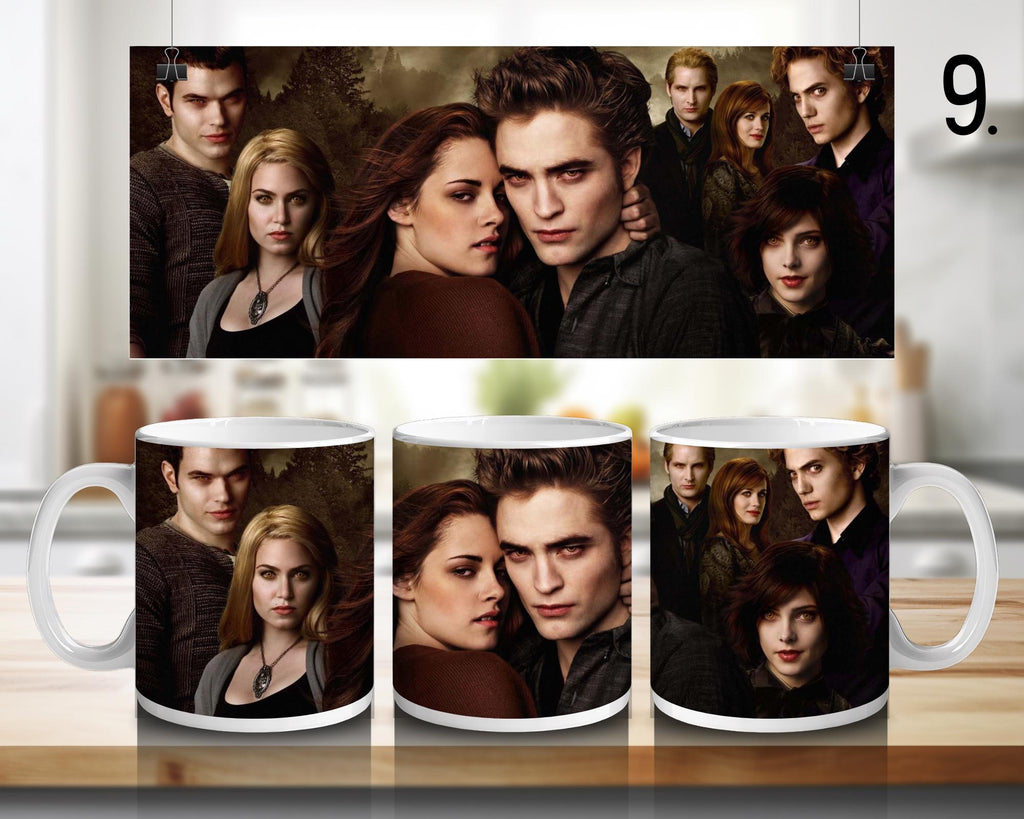 Twilight , Bella Swan, Edward Cullen, Jacob Black, Jasper Hale, Emmett Cullen, Esme, Rosalie Hale, Alice | 100% CERAMIC MUG, 11Oz = 330ml