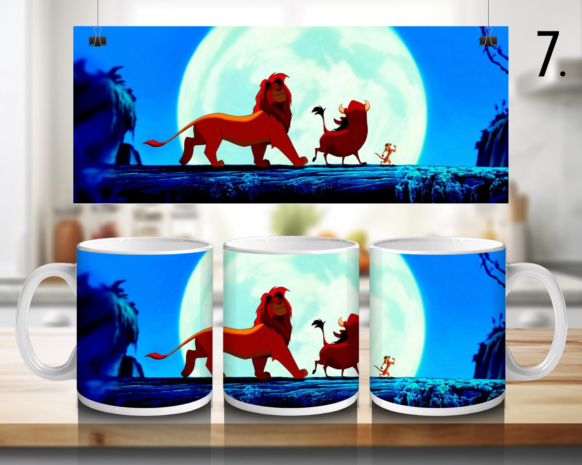 Lion King, Disney Pack, Simba, Nala, Kovu, Timon, Pumpa, Kiara | 100% CERAMIC MUG, 11Oz = 330ml