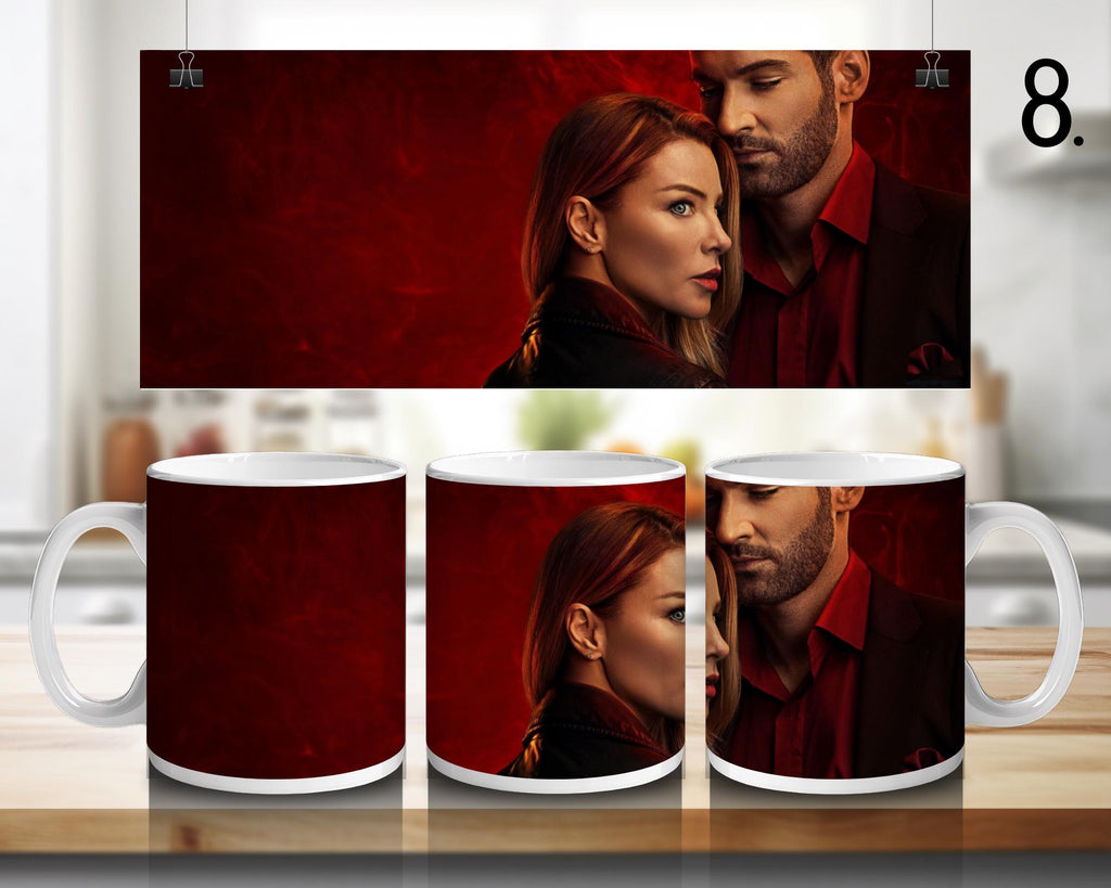 Lucifer, Chloe Decker, Mazikeen, Amenadiel, Dr Linda, Ella Lopez, netflixseries | 100% CERAMIC MUG, 11Oz = 330ml