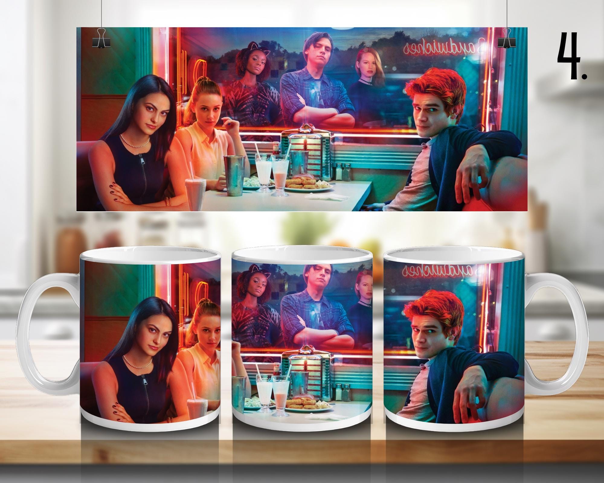 Riverdale, Betty Cooper, Archie Andrews, Veronica Lodge, Jughead Jones, Cheryl Blossom, Kevin Keller, Toni | 100% CERAMIC MUG, 11Oz = 330ml