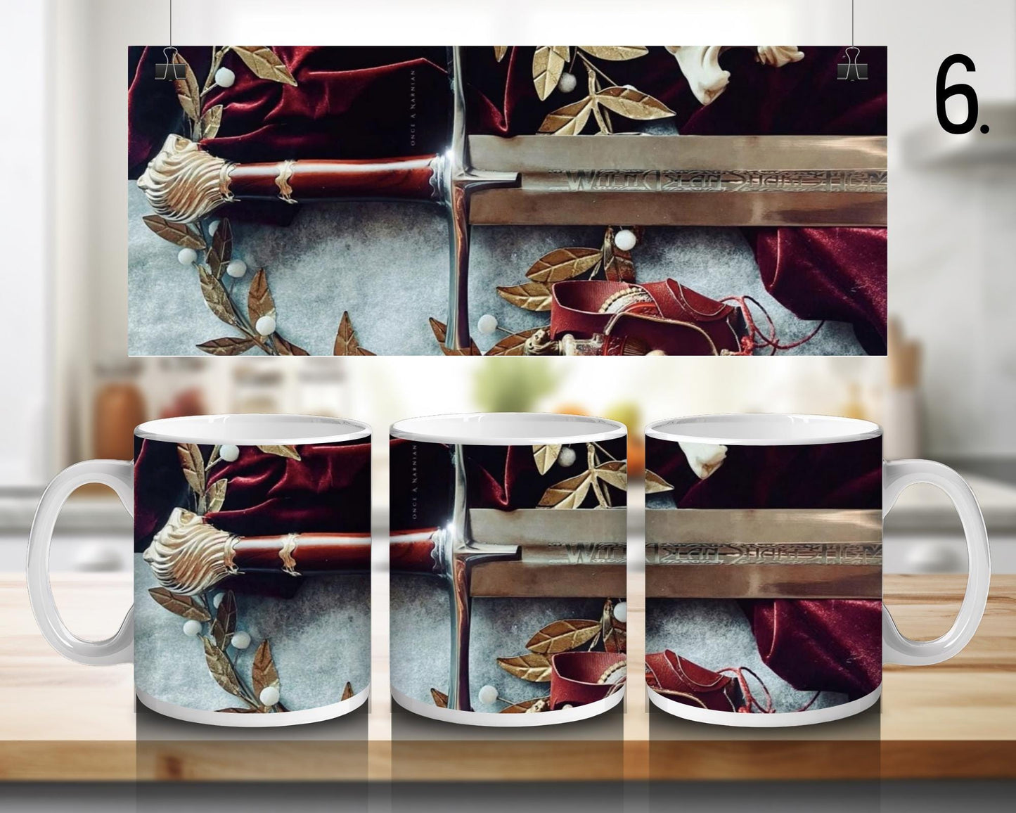 Ceramic mug The Chronicles of Narnia – Aslan and the Pevensie family