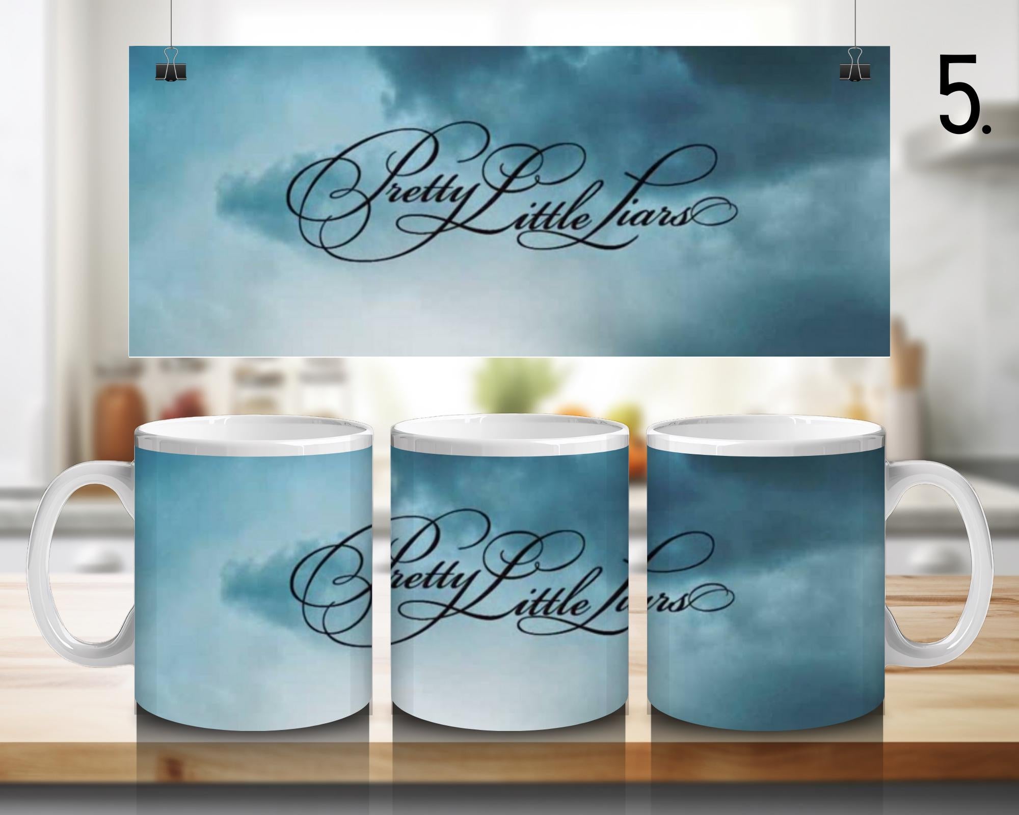 Pretty Little Liars, Aria Montgomer, Hanna Marin, Emily Fields, Spencer Hastings, Caleb Rivers, Alison | 100% CERAMIC MUG, 11Oz = 330ml