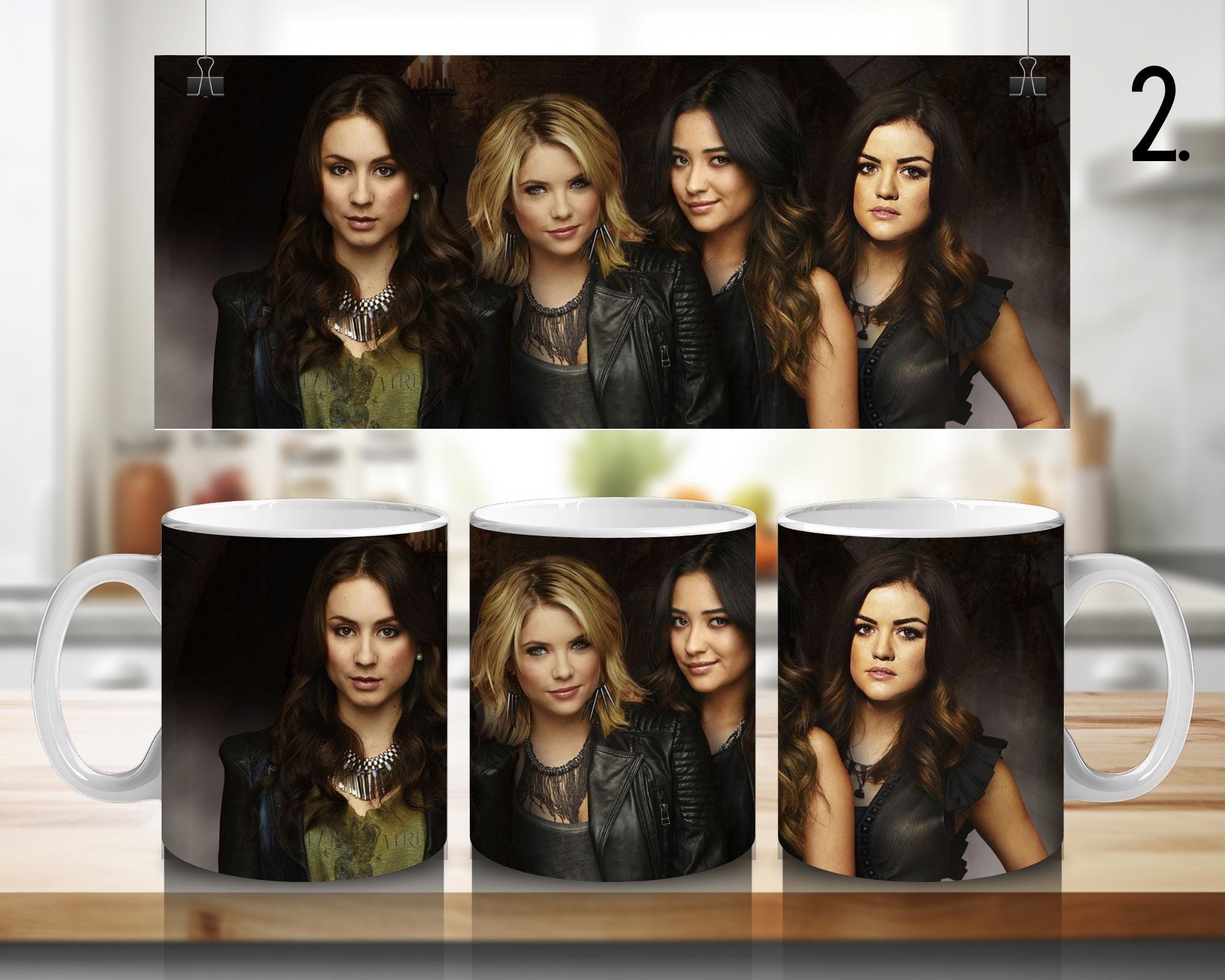 Pretty Little Liars, Aria Montgomer, Hanna Marin, Emily Fields, Spencer Hastings, Caleb Rivers, Alison | 100% CERAMIC MUG, 11Oz = 330ml